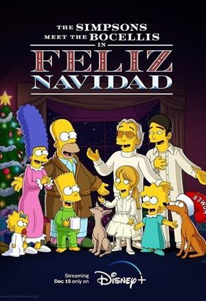 The Simpsons Meet the Bocellis in Feliz Navidad cover art