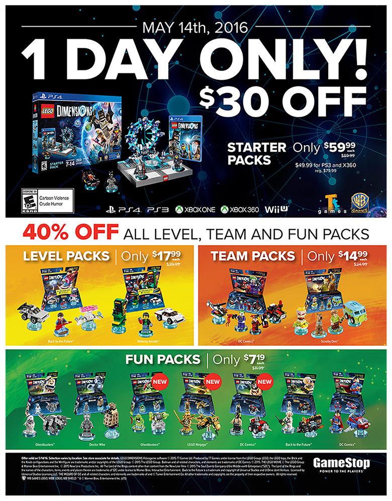 LEGO Dimensions Day Is May 14th At GameStop Releases